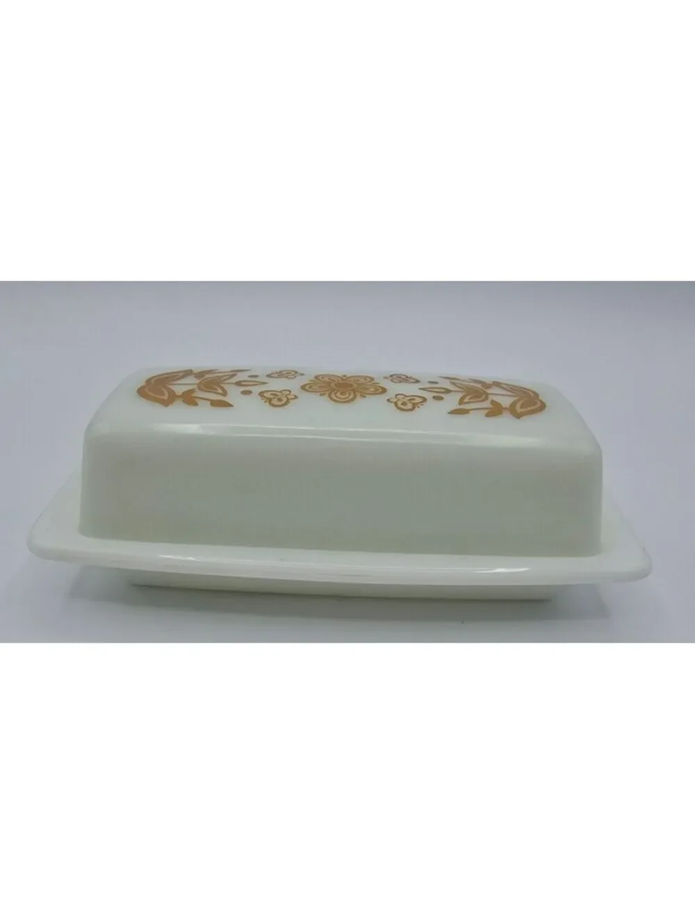 Vintage Pyrex Butterfly Gold 72-B Covered Butter Dish 1970s USA